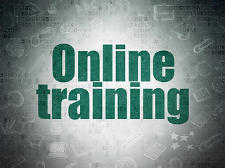 Image showing Learning concept: Online Training on Digital Paper background