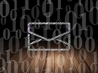 Image showing Business concept: Email in grunge dark room