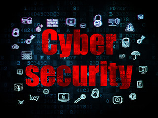 Image showing Security concept: Cyber Security on Digital background