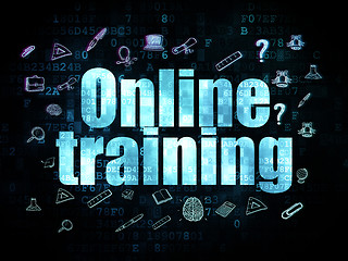 Image showing Studying concept: Online Training on Digital background