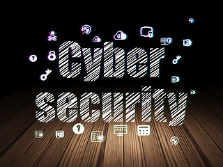 Image showing Privacy concept: Cyber Security in grunge dark room