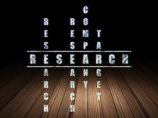 Image showing Advertising concept: word Research in solving Crossword Puzzle