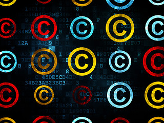 Image showing Law concept: Copyright icons on Digital background