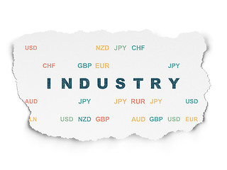 Image showing Business concept: Industry on Torn Paper background