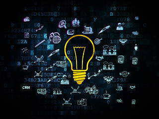 Image showing Business concept: Light Bulb on Digital background
