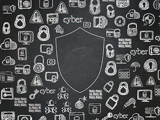 Image showing Security concept: Shield on School Board background