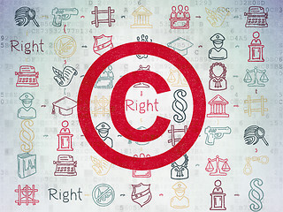 Image showing Law concept: Copyright on Digital Paper background