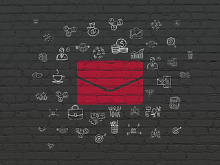 Image showing Business concept: Email on wall background