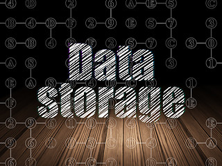 Image showing Information concept: Data Storage in grunge dark room