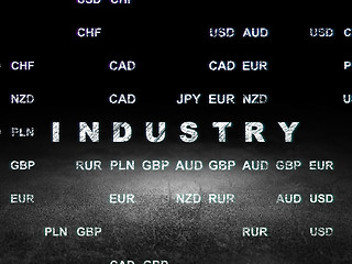 Image showing Business concept: Industry in grunge dark room