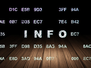 Image showing Information concept: Info in grunge dark room