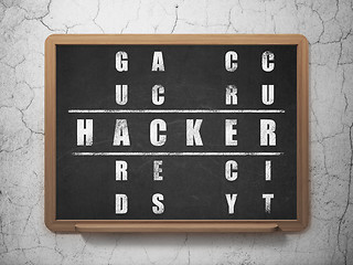 Image showing Security concept: word Hacker in solving Crossword Puzzle