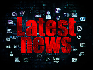 Image showing News concept: Latest News on Digital background