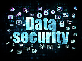 Image showing Protection concept: Data Security on Digital background