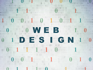 Image showing Web development concept: Web Design on Digital Paper background