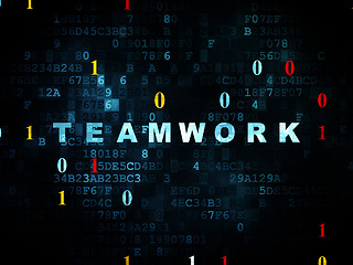 Image showing Finance concept: Teamwork on Digital background