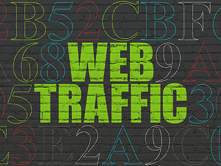 Image showing Web design concept: Web Traffic on wall background
