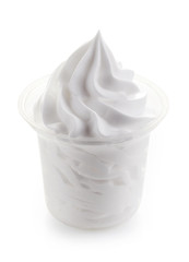 Image showing glass of whipped cream