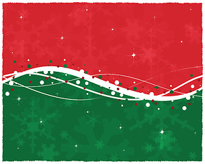 Image showing Red Green Christmas Card