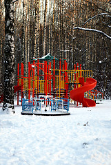 Image showing Beautiful winter forest  