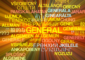 Image showing General multilanguage wordcloud background concept glowing