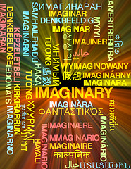 Image showing Imaginary multilanguage wordcloud background concept glowing