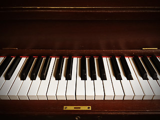 Image showing Classical piano keys