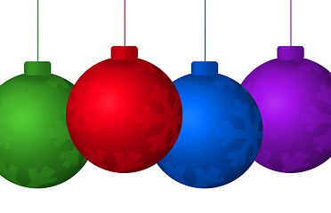Image showing Colorful Christmas Ornaments