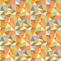 Image showing Geometric triangles background. Mosaic. 