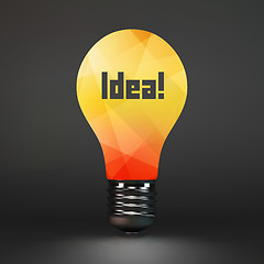 Image showing Lightbulb idea symbol. 3d vector illustration. 