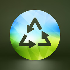 Image showing Recycle sign. Ecology icon. Vector illustration for your design.