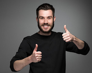 Image showing portrait of handsome young smiling man