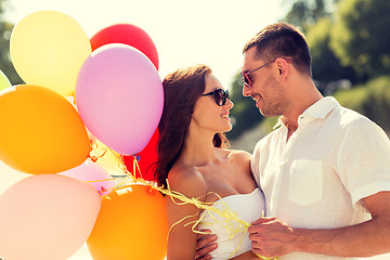 Image showing smiling couple in city