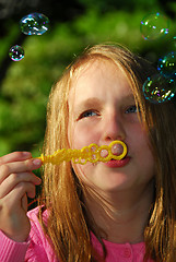 Image showing Girl bubbles