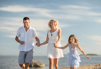 Image showing happy family at the seaside