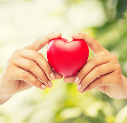 Image showing woman hands with heart