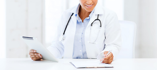 Image showing female doctor with tablet pc