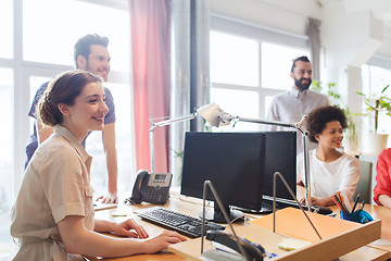 Image showing happy creative team in office