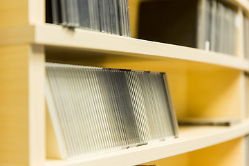 Image showing shelving with cd records at radio station