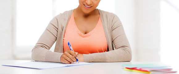 Image showing international student studying in college