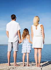 Image showing happy family at the seaside