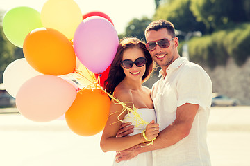 Image showing smiling couple in city