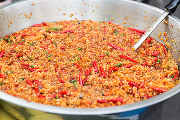 Image showing chilly wok or pilaf dish at street market