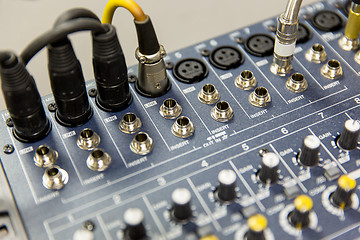 Image showing control panel at recording studio or radio station