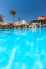 Image showing Luxury nice hotel swimming pool in the Egypt.