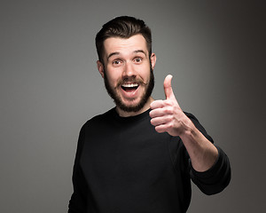 Image showing portrait of handsome young smiling man