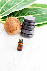 Image showing coconut essential oil