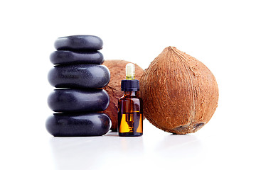 Image showing coconut essential oil