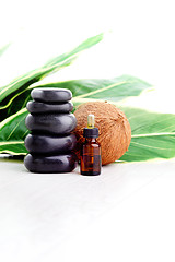 Image showing coconut essential oil