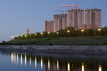 Image showing Buildings on the waterfront of Krasnoarmeysk district Volgograd